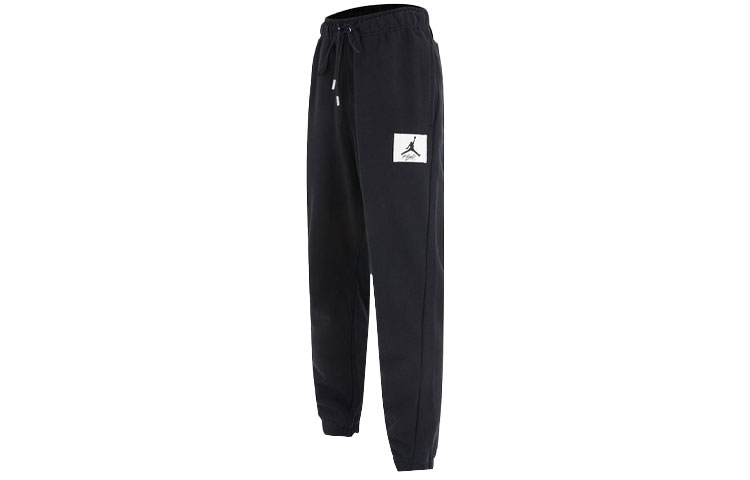 Jordan ESSENTIALS Knitted Sweatpants Men's Black Thickened Cuffed Pants DA9813-010